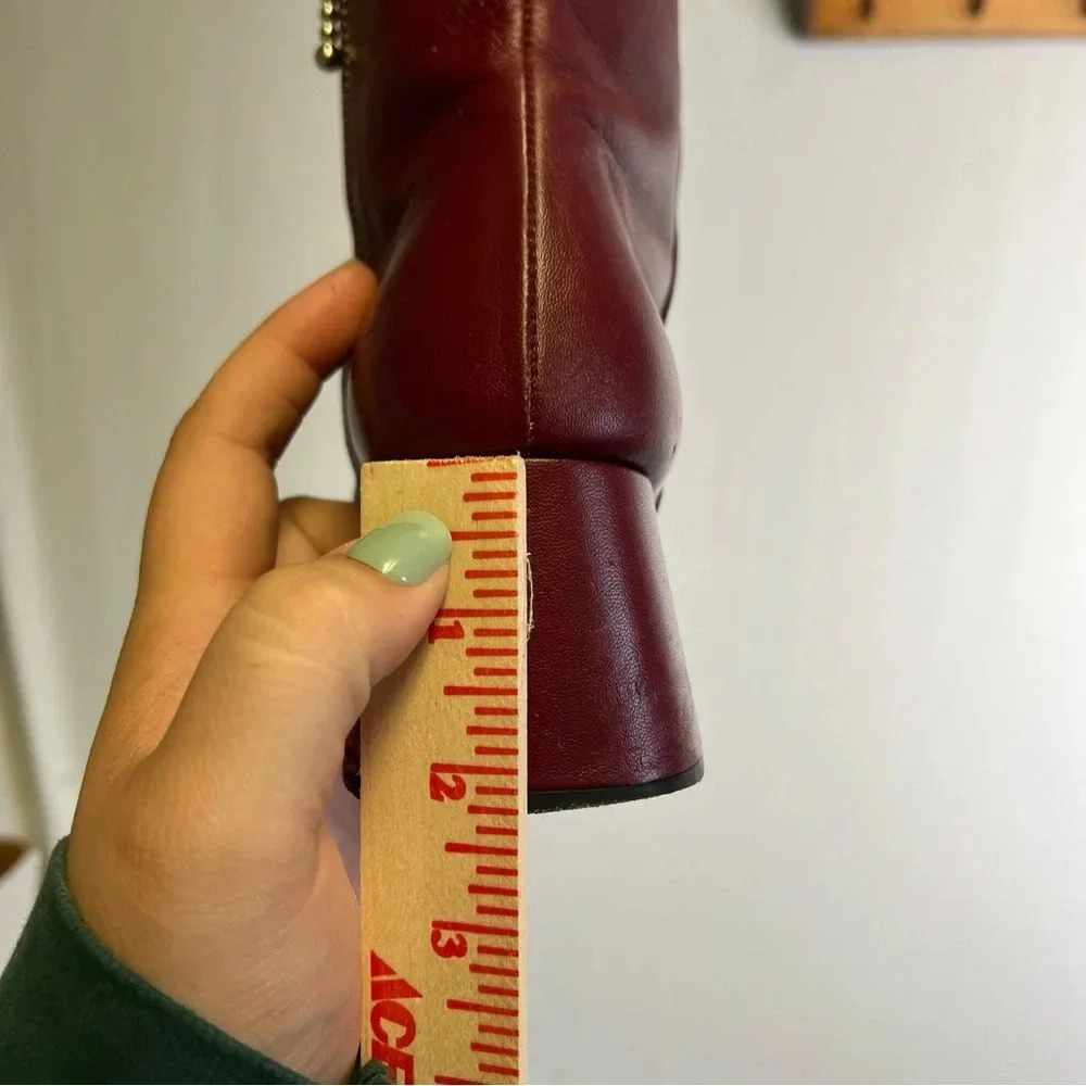Yuul Yie | Red Bootie Heel 39 Burgundy Woman’s Kiara - Picture 10 of 11